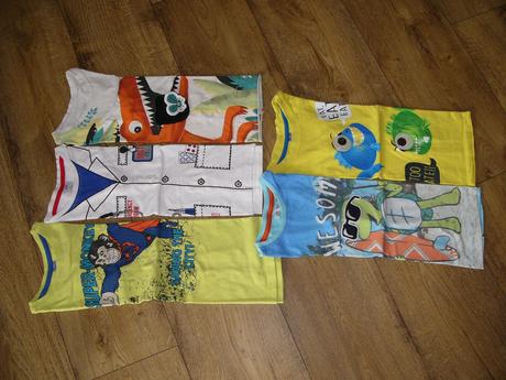 Sada triček kr.rukáv, vel.122, cena za všechna 100, 122