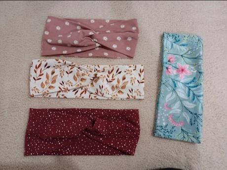 4krát látková čelenka, 