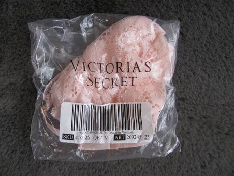 Růžové krajkové bikinové kalhotky v.s., victoria's secret,m