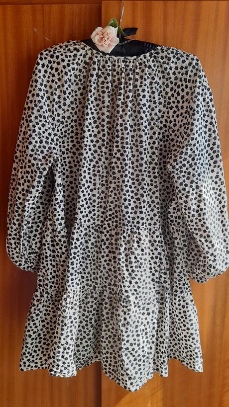 H&m květované bavlněné šaty s nabíranými rukávy, h&m