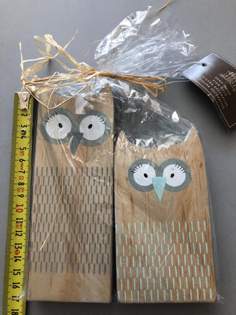 Nové dekor pokojíček 2 sovičky mátová mint dřevo, 