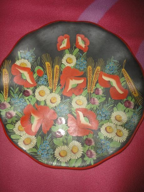 Originál chodský starožitný talíř, kus od, 