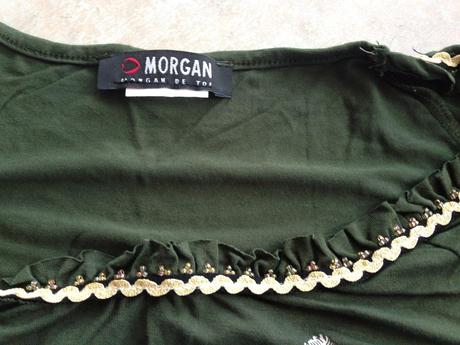 Olivová khaki tričko morgan de toi vel.s/36 orlice, morgan,s