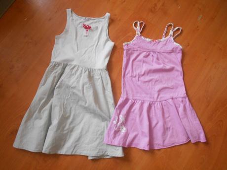 2x letní šaty vel. 122, h&m,122
