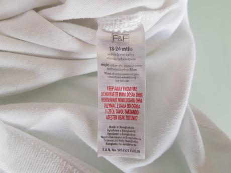 4ks bílé body s krátkým rukávem ff vel. 18-24měs, f&f,92