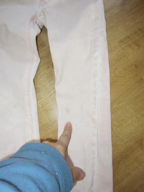 Lososové skinny, slimky, džíny, rifle, h&m,110