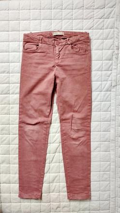 Tmavě starorůžové kalhoty, zara,140