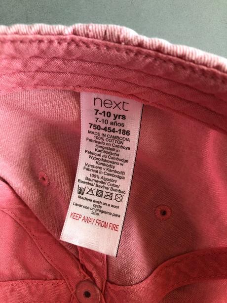 Next růžová kšiltovka čepice 7 let unicorns výšivk, next,122