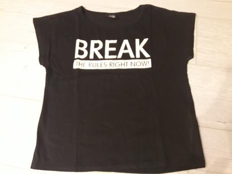 Černé tričko s nápisem 158/164 na 12/14 roků, 158