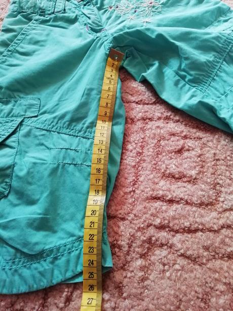 Luxusní tříčtvrteční kalhoty nové 98, 98