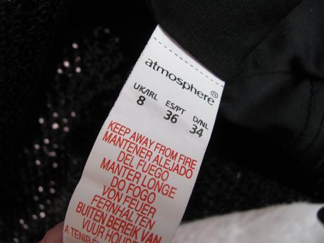 Dámské elastické šaty, malé černé, atmosphere,36