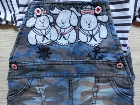 Nový komplet s army vzorem obrázky medvídků, 68