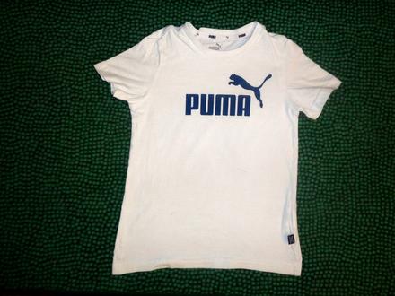 Bílé bavlněné tričko puma 7/8 let, puma,128