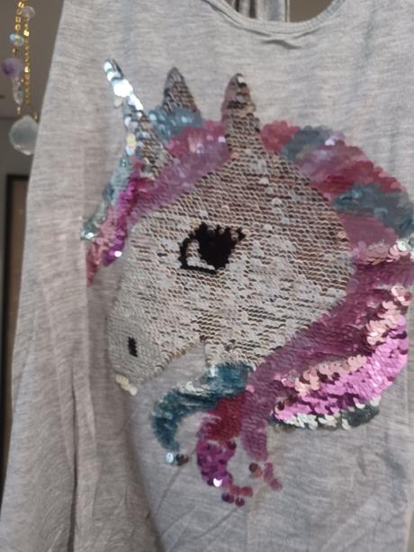 Top s měnícími flitry 170 / s-m, h&m,164