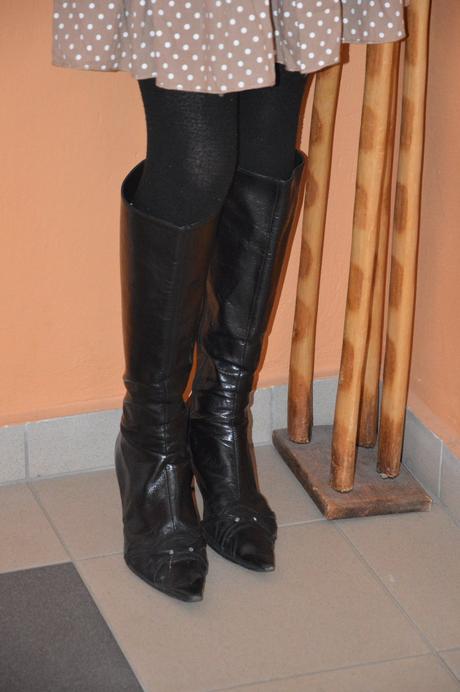 Italské kozačky s vysokým podpadkem, vel. 37, 37