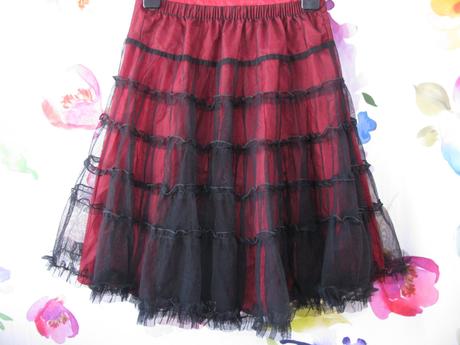 Krásná dívčí tylová sukně - vintage 90 goth punk, george,128