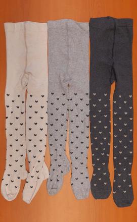 3pack dívčí punčocháče next 128 se srdíčky, next,30