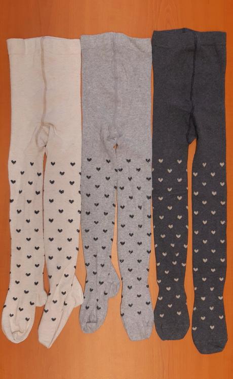 3pack dívčí punčocháče next 128 se srdíčky, next,30