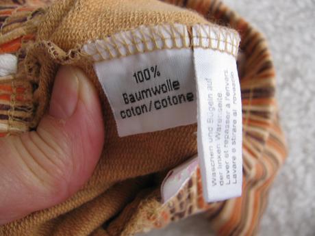 Bavlněné pruhované šortky, teplákovina, 62