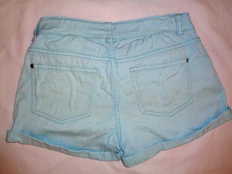 Super tyrkysové elastické šortky - riflové, h&m,152