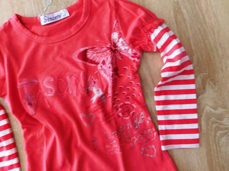 Dívčí triko-dlouhý rukáv, 110