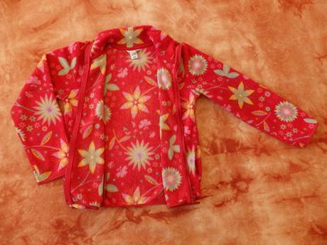 Flísová mikinka s kytičkami, h&m,140