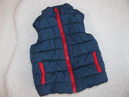 Krásná modrá chlapecká prošívaná vesta, mothercare,86