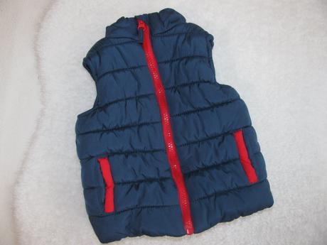 Krásná modrá chlapecká prošívaná vesta, mothercare,86
