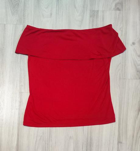 Červený top h&m l, h&m,l