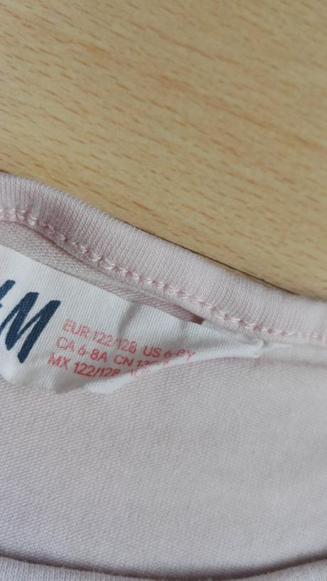 Triko & tričko s mašlí h&m vel. 122/128, h&m,122