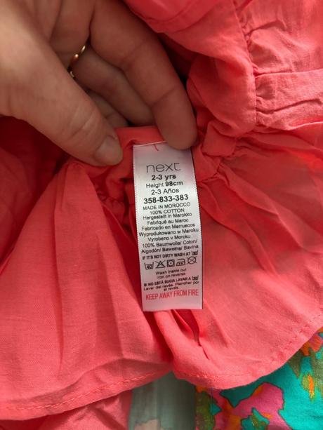 Ob/ šaty zelené zn. next - v.2/3 roky, next,98