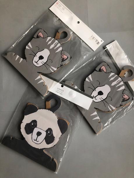 6nové karton.ramínko lindex unisex kočka panda, 
