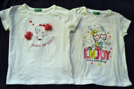 2x tričko benetton, vel.110, bavlna, benetton,110