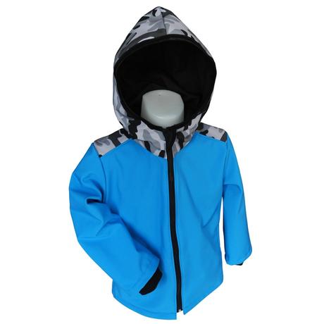 Softshellová bunda s fleecem, maskáč, 86 - 152