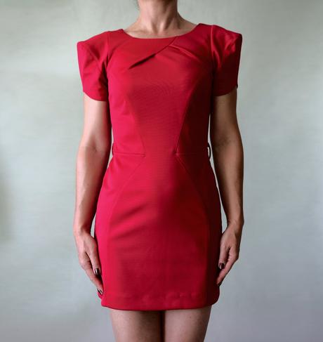 Červené minišaty -origami styl river island vel.34, river island,xs