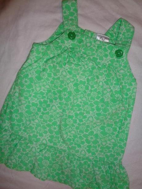 Nádherné zelené květované manžestrové šaty, f&f,74