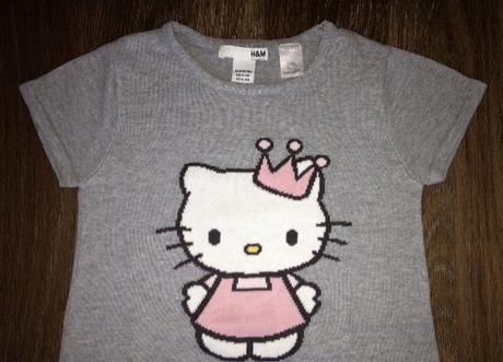 Upletové šaty/tunika s hello kitty, h&m,98