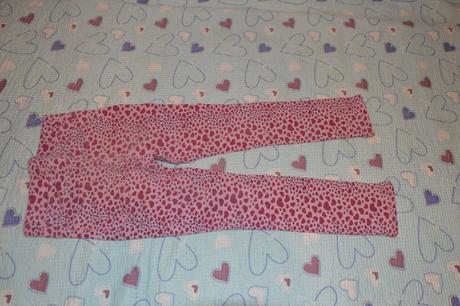 122 128 džegíny legíny džínového typu srdíčkové, h&m,122