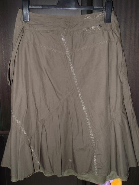 Dvojitá khaki sukně, next,40