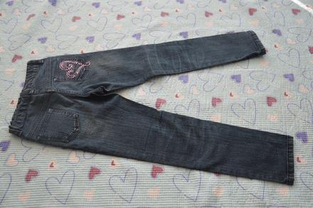 Elastické džíny s kamínky, regulace v pase, c&a,128
