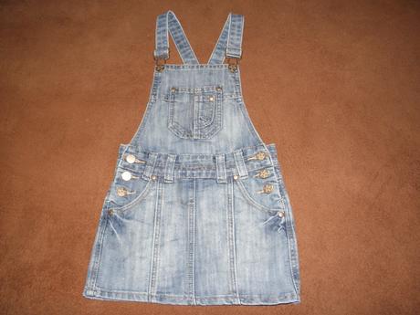 Riflová sukně s laclem, šatovka george vel.110/116, george,110