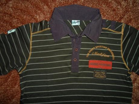 Hnědé polo tričko triko krátký rukáv, s