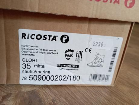 Zimní boty blikací s membránou ricosta vel. 35, ricosta,35