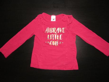 Tričko s dlouhým rukávem c&a s nápisem, vel. 104, c&a,104