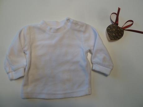 Zářivě bílá sametová mikina, c&a,50