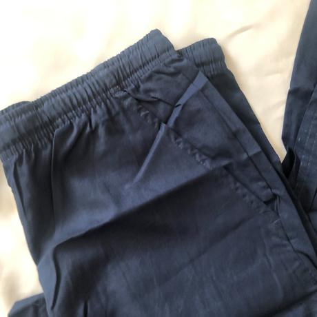 Modré plátěné pyžamové kalhoty, 