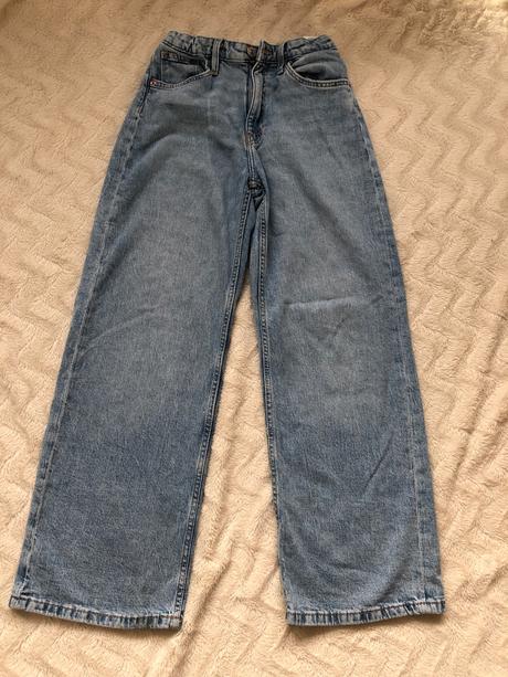 Dziny siroke h&m wide leg high waist 146, h&m,146