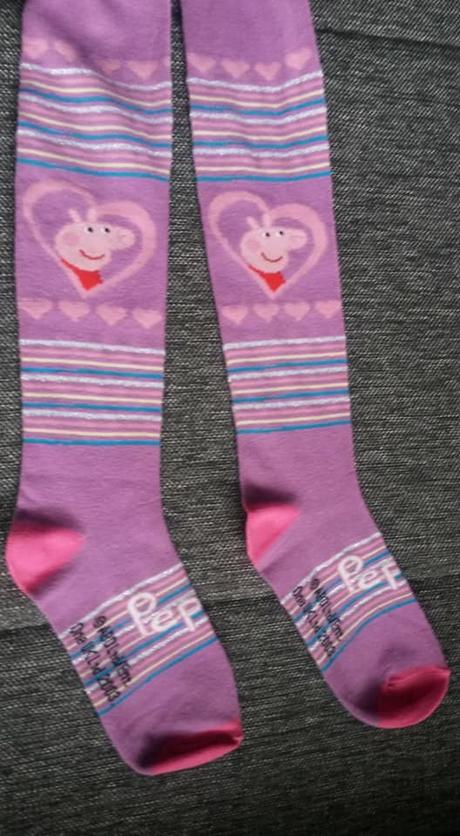 Fialové punčocháče s peppa pig vel. 116, 116