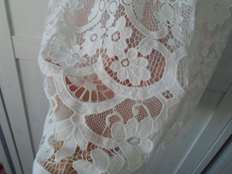 Bílé růžové krajkové šaty šatičky, lindex,152