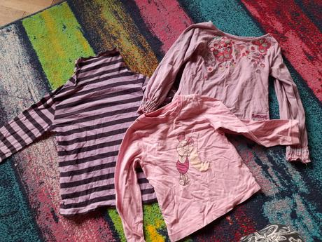 3x tričko dlouhý rukáv/rolák na holku, 92